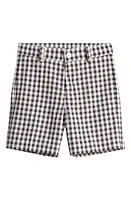 KENZO Kids' Gingham Bermuda Shorts Ecru Grey at Nordstrom, Y