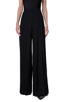 Akris Miyuki Wide Leg Pleated Techno Twill Pants Black at Nordstrom,