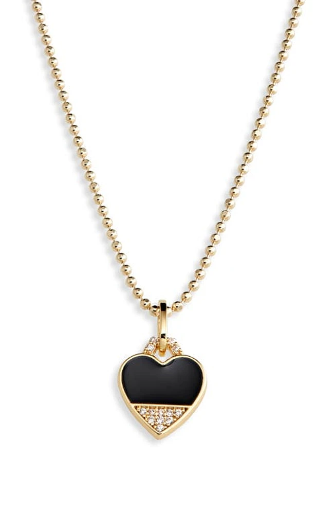 MIRANDA FRYE Heart Pendant Necklace in Gold at Nordstrom