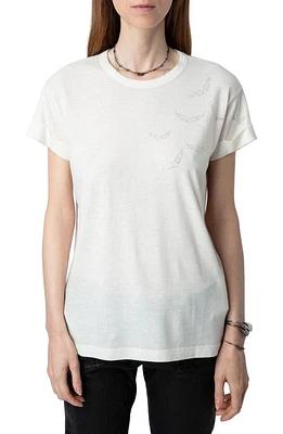 Zadig & Voltaire Anya Rain Strass Wings Embellished Graphic T-Shirt Judo at Nordstrom,