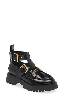 Alexander Wang Carter Cutout Ankle Strap Boot in Black at Nordstrom, Size 10Us