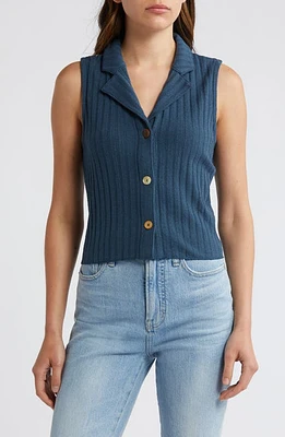 Madewell Mixed Button Rib Polo Tank at Nordstrom,
