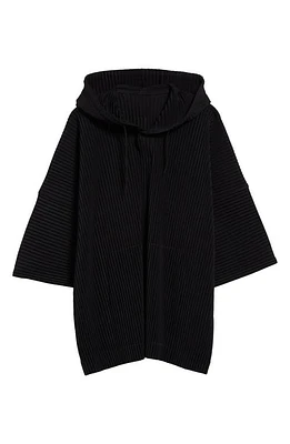 Homme Plissé Issey Miyake Monthly Colors June Pleated Hoodie Black at Nordstrom,