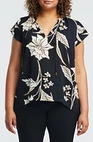 Estelle Alani Floral Top Black Print at Nordstrom,