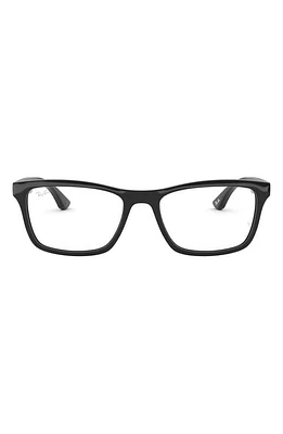 Ray-Ban Unisex 49mm Rectangle Optical Glasses in Black at Nordstrom