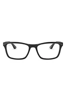 Ray-Ban Unisex 49mm Rectangle Optical Glasses in Black at Nordstrom