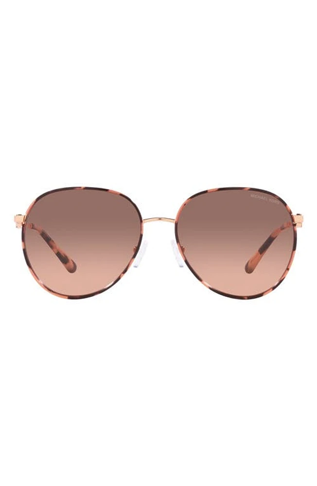 Michael Kors Empire 58mm Gradient Aviator Sunglasses in Rose Gold at Nordstrom