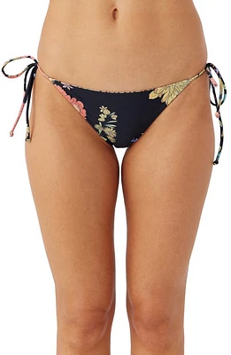 O'Neill Drea Animal Maracas Reversible Side Tie Bikini Bottoms Black at Nordstrom,