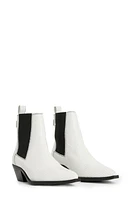 AllSaints Fox Chelsea Boot in White at Nordstrom, Size 7