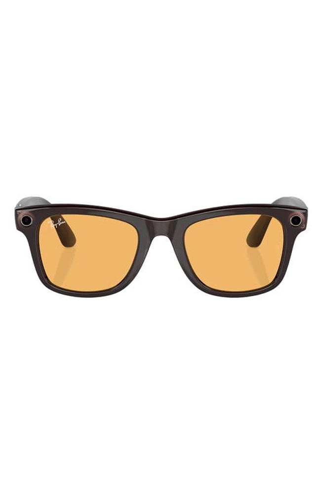 'Ray-Ban Meta Smart Glasses in Amber at Nordstrom