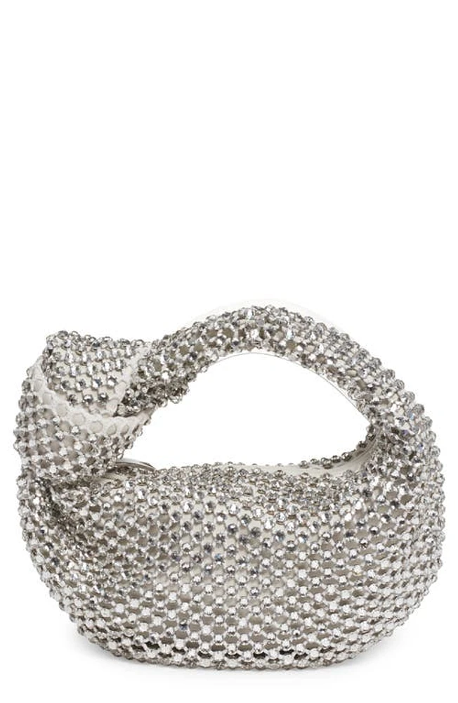 Bottega Veneta Mini Jodie Crystal Mesh Hobo in 8924 Optic White-Cry/Ch-S at Nordstrom