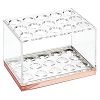 mDesign Plastic Makeup Brush Storage Organizer with 15 Slots in Clear/rose Gold at Nordstrom