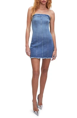 Good American Strapless Denim Tube Minidress in Blue691 at Nordstrom, Size X-Small