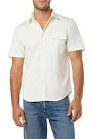 Joe's Howard Short Sleeve Stretch Lyocell & Cotton Button-Up Shirt Natural at Nordstrom,