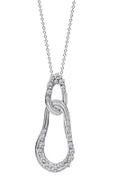 Hueb Bahaia 18K White Gold Diamond Pendant Necklace at Nordstrom, Size 16