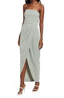 WAYF The Angelique Strapless Tulip Gown in Sage at Nordstrom, Size X-Large