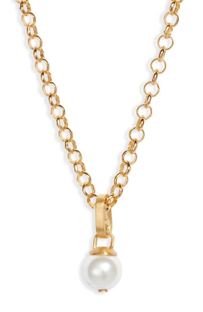 Dean Davidson Manhattan Pendant Necklace in Pearl/Gold at Nordstrom