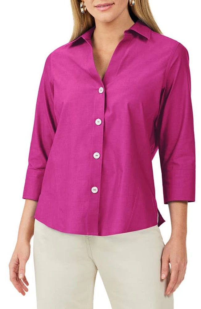 Foxcroft Paityn Non-Iron Cotton Shirt at Nordstrom,