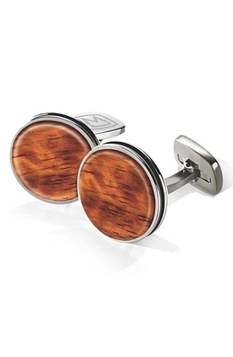 M-Clip Bubinga Cuff Links in Stainless Steel/Bubinga Brown at Nordstrom