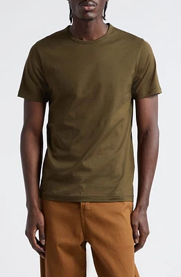 Sunspel Supima Cotton Crewneck T-Shirt Dark Olive at Nordstrom,