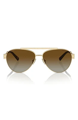 Tiffany & Co. 59mm Gradient Polarized Pilot Sunglasses in Pale Gold at Nordstrom