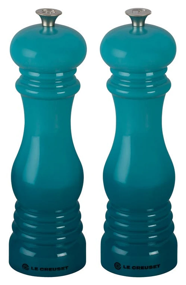 Le Creuset Salt & Pepper Mill Set in Caribbean at Nordstrom