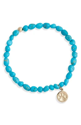 Anzie Boheme Turquoise Beaded Stretch Bracelet in Blue at Nordstrom, Size 7.5