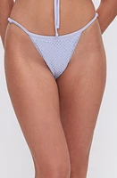 Good American Perfect Fit Rhinestone Side Tie Bikini Bottoms at Nordstrom,