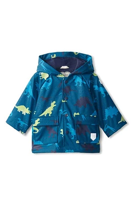 Hatley Real Dinos Color Changing Hooded Raincoat Blue at Nordstrom,