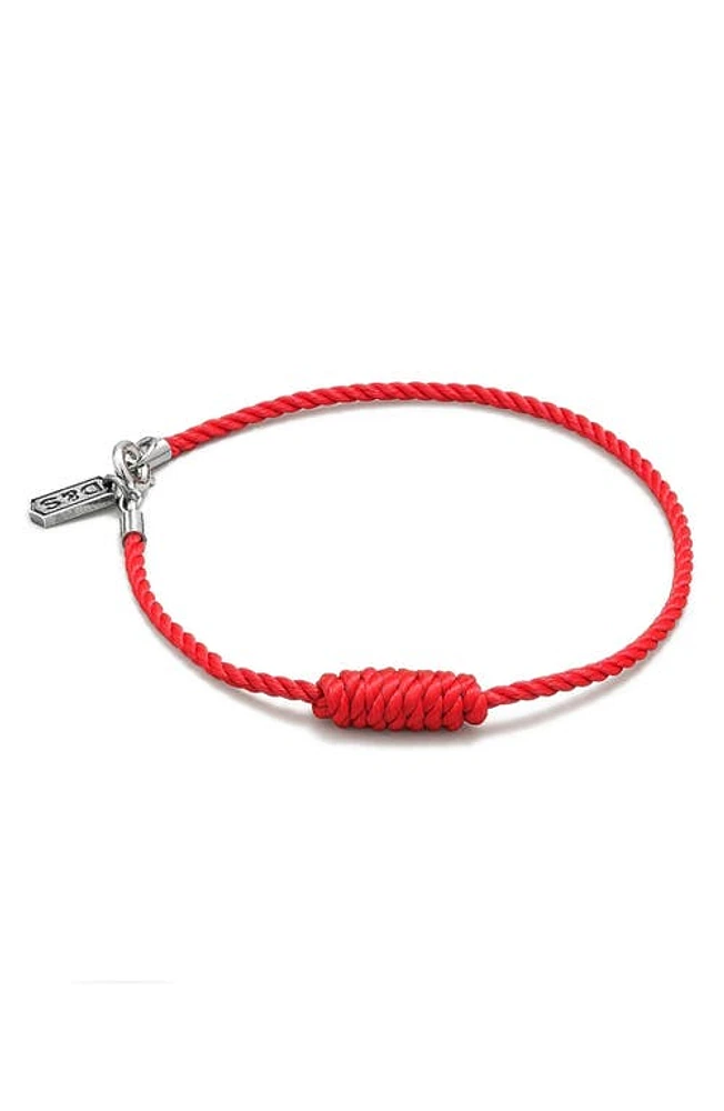 Degs & Sal Men's Knotted Rope Bracelet in Red at Nordstrom