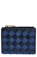 Bottega Veneta Small Intrecciato Bifold Zip Wallet in Indigo at Nordstrom