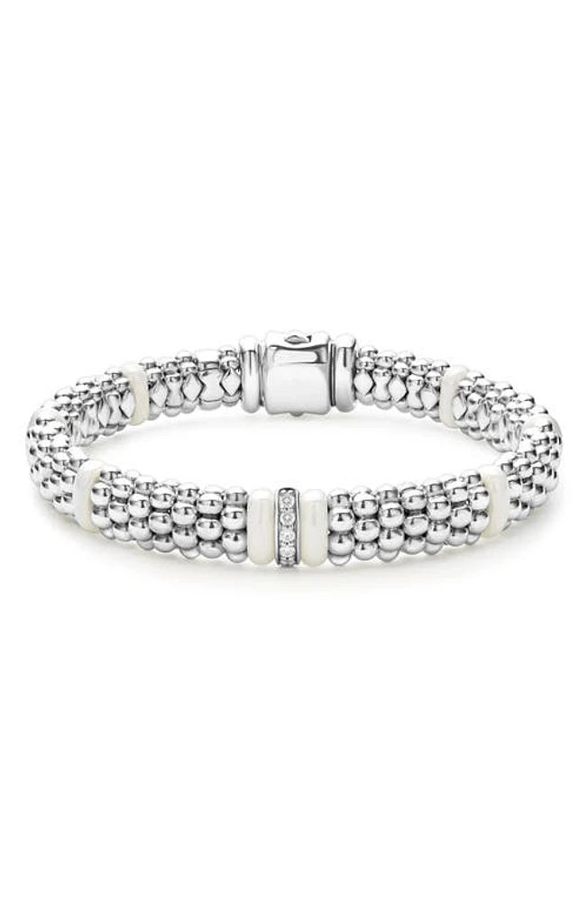 LAGOS White Caviar Diamond Station Bracelet at Nordstrom, Size 6