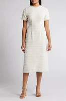 ZOE AND CLAIRE Fitted Midi Dress Ivory at Nordstrom,