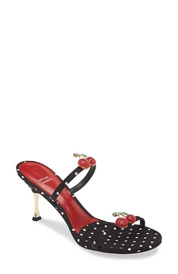 Jeffrey Campbell Cherry Pie Slide Sandal Black White Polkadots at Nordstrom,