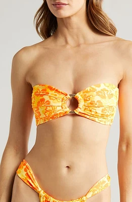 Kulani Kinis Strapless Bandeau Bikini Top Tangerine Dreams at Nordstrom,