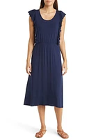 Loveappella Ruffle Cap Sleeve Jersey Dress at Nordstrom,