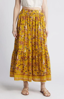 Cleobella Charlene Mixed Print Organic Cotton Voile Maxi Skirt Evora at Nordstrom,