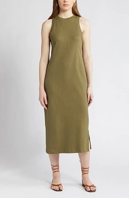 Nordstrom Stretch Cotton Ribbed Tank Dress at Nordstrom,