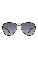 Kurt Geiger London 60mm Aviator Sunglasses in Black/Gray Gradient at Nordstrom