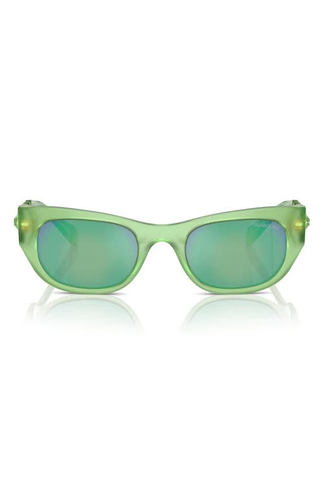 Swarovski 51mm Pillow Sunglasses in Green at Nordstrom