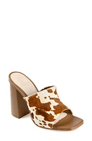 Journee Signature Deena Column Heel Genuine Calf Hair Sandal at Nordstrom,