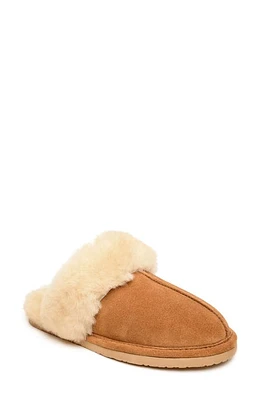 Minnetonka Genuine Sheepskin Slipper Tan at Nordstrom,