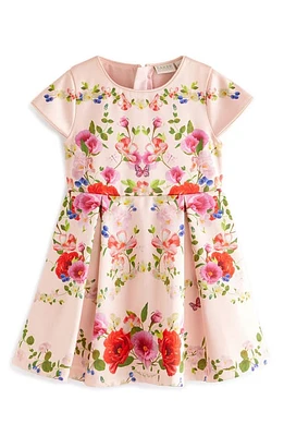 Baker by Ted Kids' Floral Satin Dress Champagne at Nordstrom,