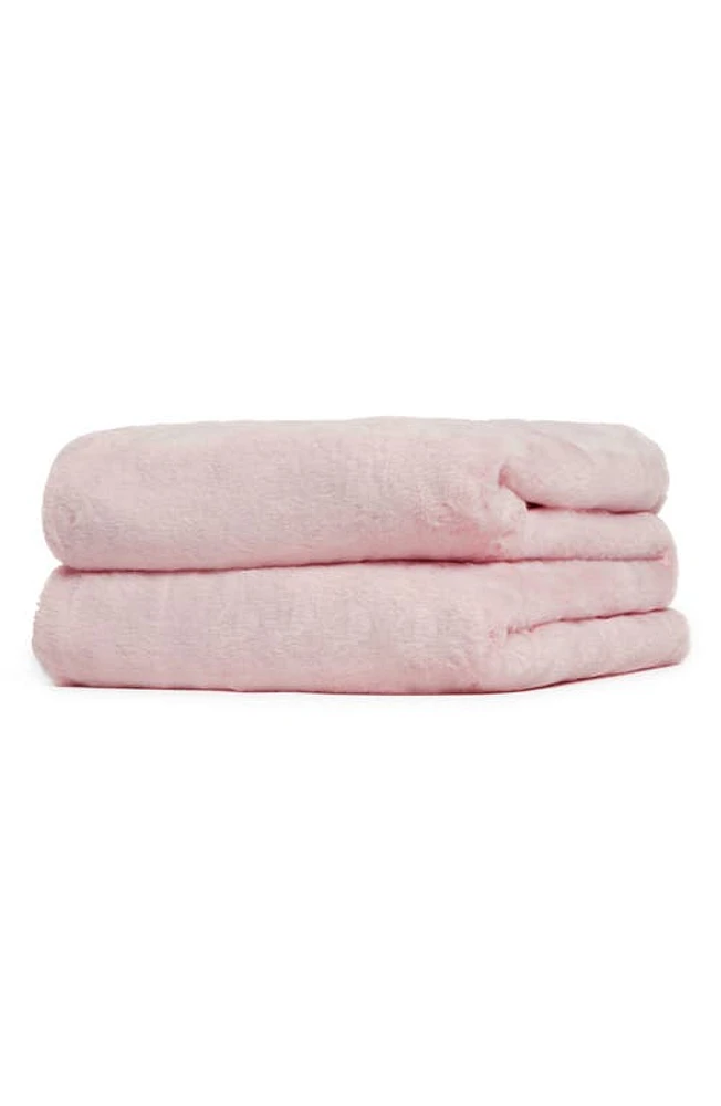 Apparis Jumbo Brady Faux Fur Throw Blanket in Blush at Nordstrom