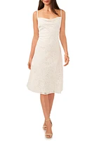 1.STATE Cowl Neck Lace Midi Dress New Ivory at Nordstrom,