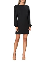 Dress the Population Myah Long Sleeve Minidress Black at Nordstrom,