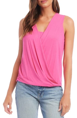 Karen Kane Layered Drape Front Sleeveless Top at Nordstrom,