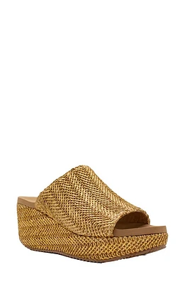 Volatile Canteen Water Resistant Raffia Wedge Platform Sandal at Nordstrom,