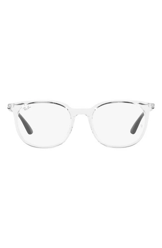 Ray-Ban 51mm Square Optical Glasses in Transparent at Nordstrom