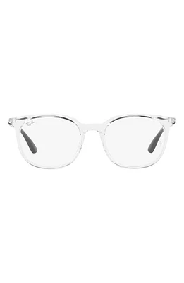 Ray-Ban 51mm Square Optical Glasses in Transparent at Nordstrom